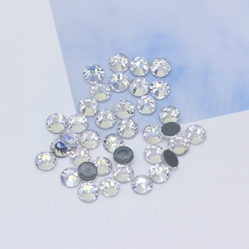 night sky 144p 5A SS12-ss30 41-Цвета гладить на Стразы с прямой основой с украшением в виде кристаллов Стразы с плоской задней частью, горячая фиксация, супер яркие Стразы Стекло камень для одежды ремесло - Цвет: night sky