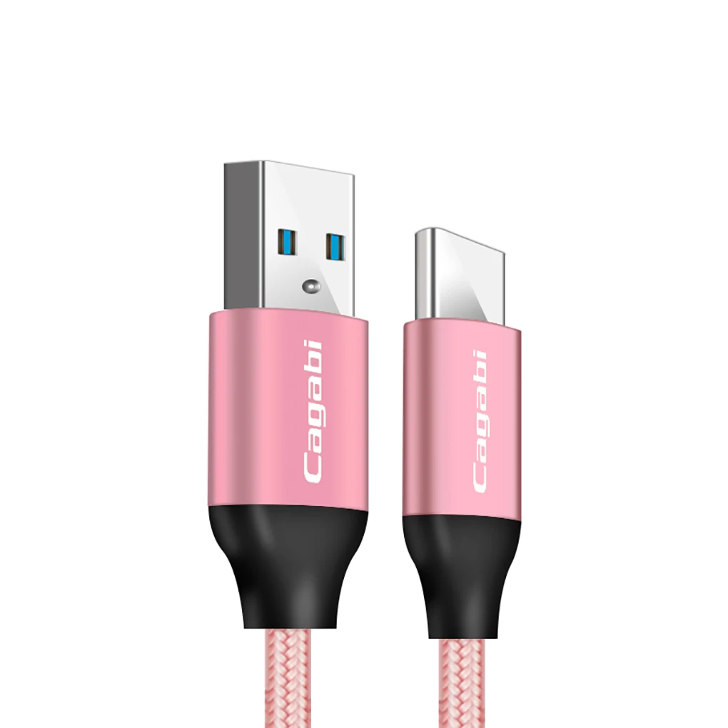 Cagabi 2,4 в настоящее время быстрой зарядки Quick данных Передача USB Тип-C кабель феррита Нержавеющая сталь разъем