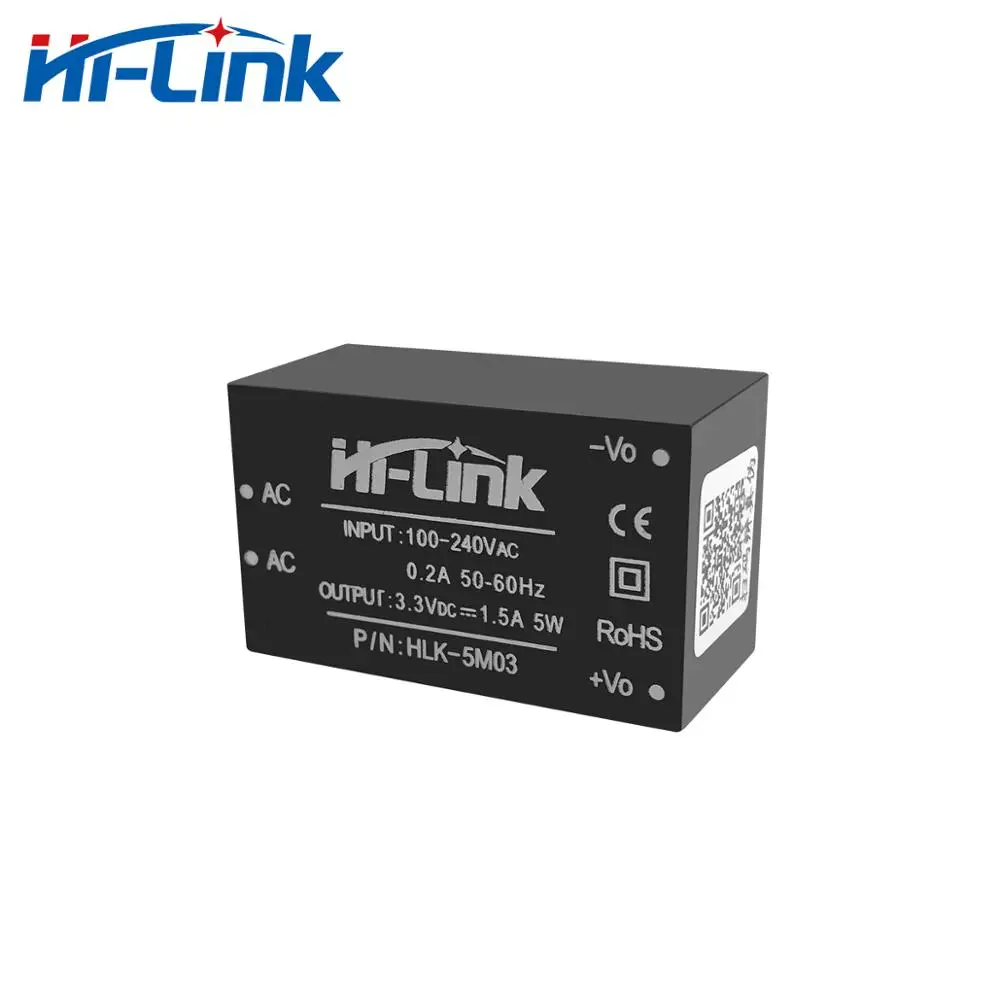 

Free Shipping 15pcs/Lot 110v 220v AC to 5W 3.3V DC Power Module with Lower Ripple Wave HLK-5M03