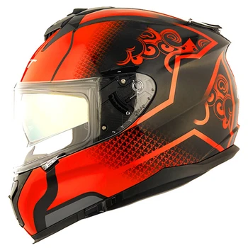 

Helmet Motorcycle Full Face Moto Helmets Double Visor Racing Motocross Helmet Casco Carbon Fiber Moto Helmet Motorbike DOT