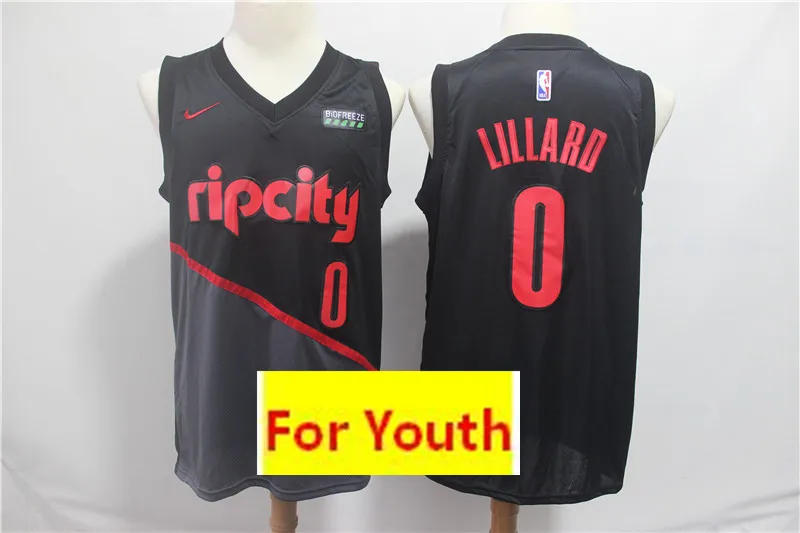 Сезон Молодежный baskeball Портленд#0 Damian Lillard#3 c. J. McCollum детская Майки