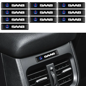 

10PCS 3D Car Styling Decorative Epoxy Resin Emblem Badge Sticker Decals For Saab 93 95 Saab 9-3 9-5 900 9000 Auto Accessories