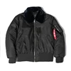 B15 fur collar winter thick nylon flight jacket WW2 men's bomber jackets 3