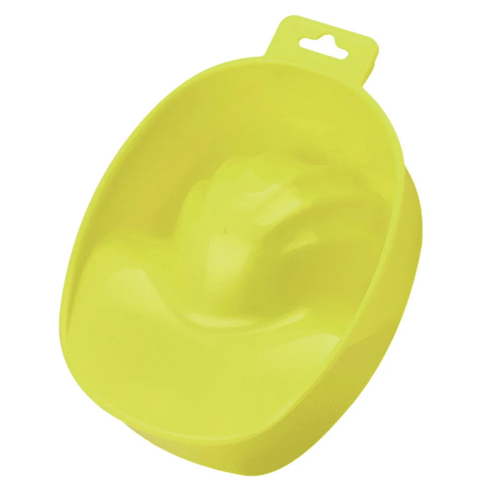 Hand Nail SPA Acetone Resistant Manicure Remover Tray Soak Off Warm Water Bowl D40 - Цвет: Yellow