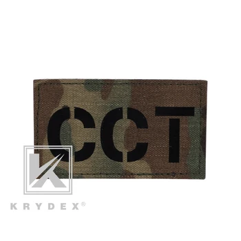 

KRYDEX CCT MID Letters Morale Patch Hook & Loop Emblem Military Fastener Paintball Airsoft Panel Tactical Accessory Badge BKMC