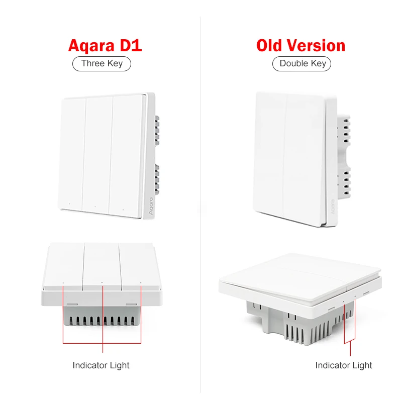 US $3.35 Xiaomi Aqara Wall Switch D1 Smart Zigbee Zero Line Fire Wire Light Remote Control Wireless Key WiFi Switches WithNO Neutral