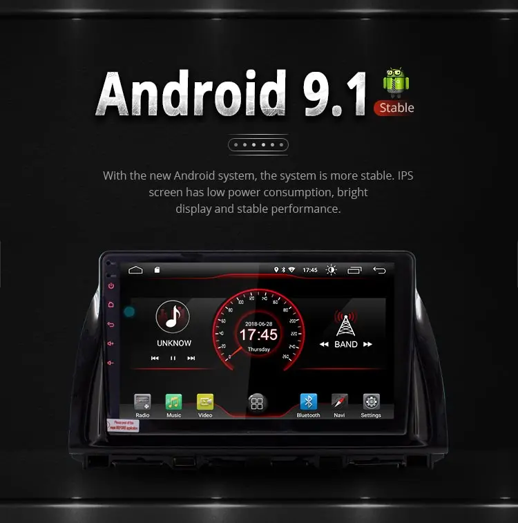 Excellent LJDA 9 Inch 2 DIN Anrdroid 9.1 Car Multimedia Player For Mazada cx-5 2014 2015 WIFI GPS Navigation Radio Stereo 2GB RAM Headunit 1