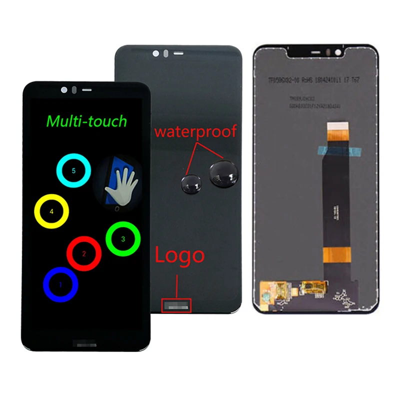 Najtaniej Dla Nokia 5.1 Plus TA 1102 1105 1108 1109 wyświetlacz LCD montaż digitizera ekranu dotykowego dla Nokia 5X2018 TA 1199 wymiana LCD