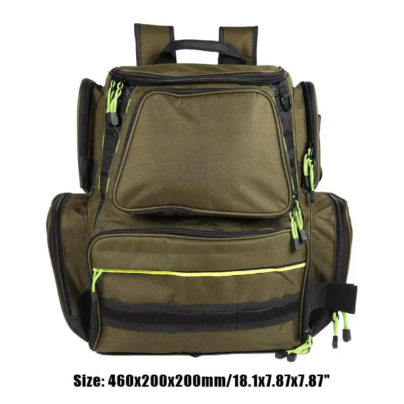 25L Fishing Bag Large Capacity Multifunctional Outdoor Fishing Tackle Accessories Storage Backpack Bag