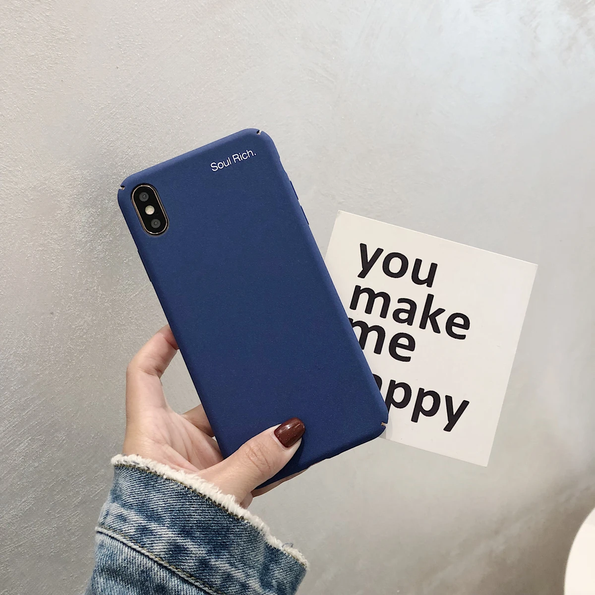 Новый матовый чехол для Apple iphone 6 6S 7 8 Plus X XR XS Max IP 6plus 7plus plus XsMax жесткий Синий |