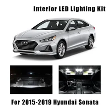 11 лампочек белый светодиодный потолочный светильник с картой для автомобиля, внутренний комплект для- hyundai Sonata багажника, грузового номерного знака