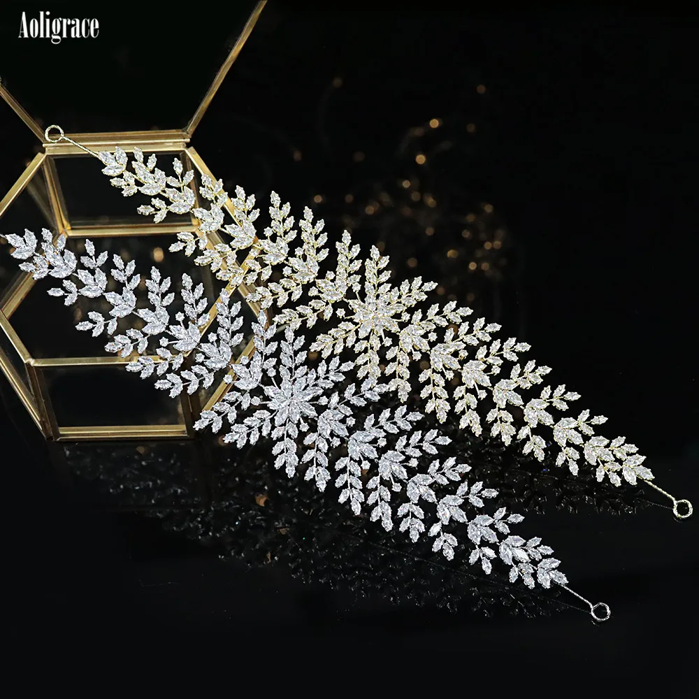 2022 Fashion Cubic Zirconia Soft Headband CZ Wedding Hairband for Women Diadem Bride Princess Headpiece Crowns Hair Accessories