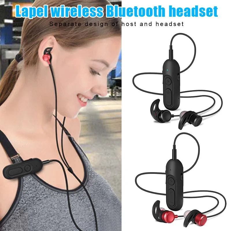 Нагрудный зажим Bluetooth гарнитура приемник спортивный Стерео Водонепроницаемый Многофункциональный портативный приемник JHP-лучший