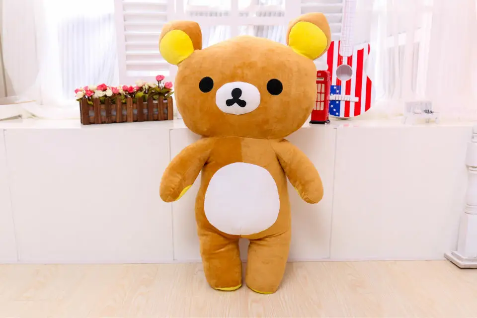 thumbnail image 1 of Juguetes de peluche Kawaii Rilakkuma, oso de peluche, almohadas de sofá de animales suaves, decoraciones de habitación, regalo de cumpleaños para niños, regalos de Navidad, 1 of 5