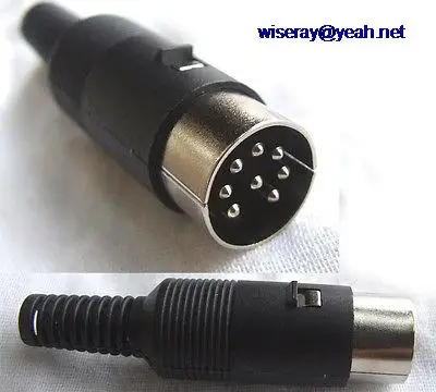 

DHL/EMS 250pcs 8pin DIN male Plug Cables Soldering iron DYI Connector with Plastic Handle-A8