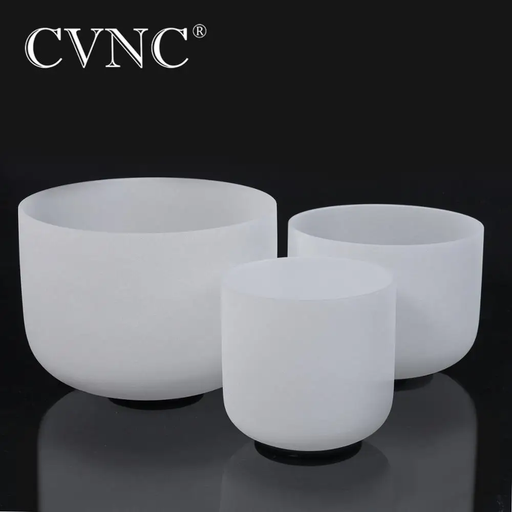CVNC 6 &quot8&quot 10 &quotМатовый Кварцевый Поющий чаша чакра набор 3 шт|Колокольчики и