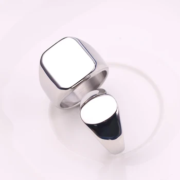 

TR-128 engrave Personalized Custom Logo Name Rings Width Signet Ring Stainless Steel Finger Special Gifts For Women Men Jewel