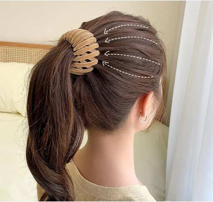 Dispositivo de Bobinamento Rabo de Cavalo Acessórios para o Cabelo Lote Donut Bun Maker Reunindo Cisne Camurça Ninho Anel Alta Artefato Novos Apertos Ha2505 60 Pçs - 15 High Quality Beleza e saúde