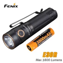 FENIX E30R SST40 1600 люменов, светильник-вспышка, USB Магнитный светильник прямого заряда, водонепроницаемый портативный поисковый светильник, в комплект входит батарея