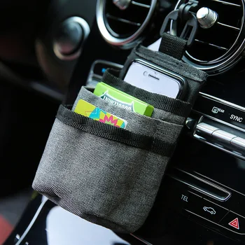 

Travel Car Air Vent Pocket Organizer Bag Mobile Phone Pouch Hanging Holder Auto Car Charge Storage Stowing Tidying Accessories