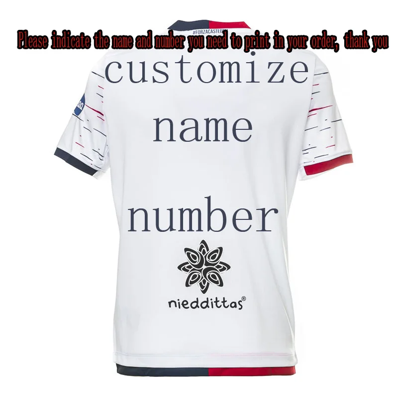 20 Cagliari Nandez Uruguay индивидуальные camiseta майки тройники Италия Cagliari home Out Pavoletti Nainggolan Simeone - Цвет: Away