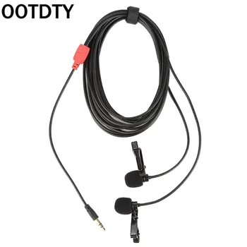 

1Set VD-S2 Single/Dual-head Lavalier Lapel Omnidirectional Clip-on Microphone for Interview Lecture for Smartphone Mobile Phone