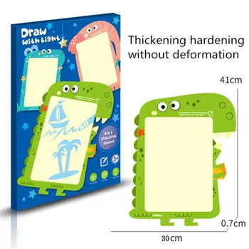 

A4 Draw with Light in Dark Children Kids Heavy Duty Drawing Board Set English Langues Boys Girls Toy