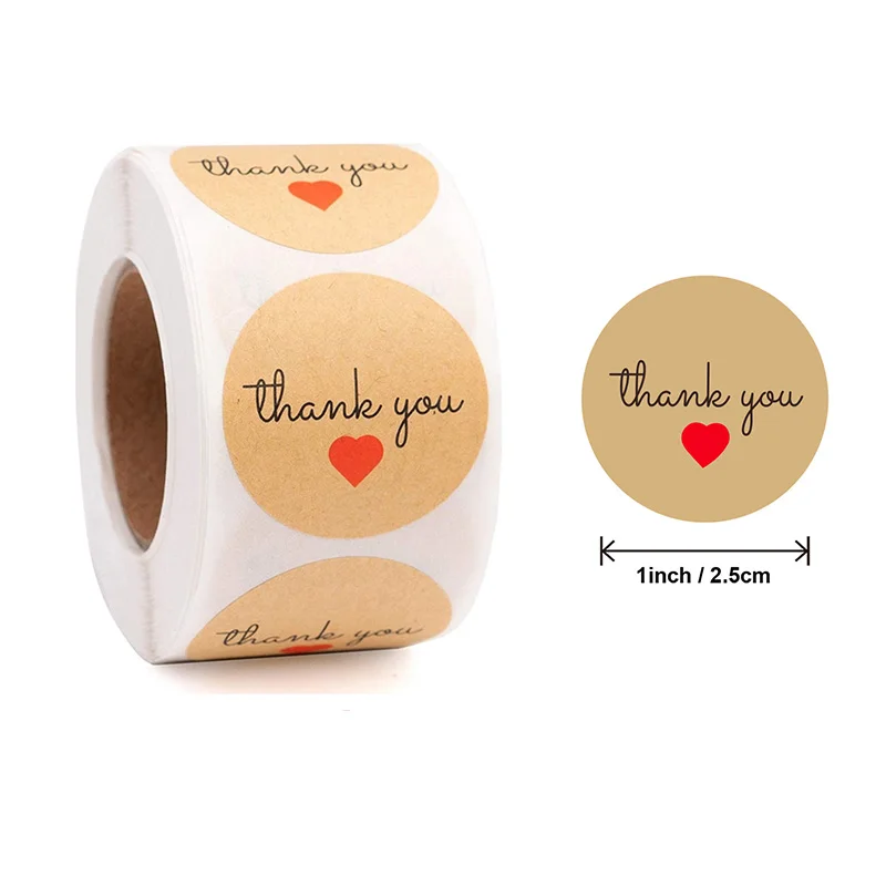 500pcs Kraft Paper Label Stickers Pretty Things Inside Sticker Handmade  Scrapbooking Gift Packing Decoration Stationery Stickers