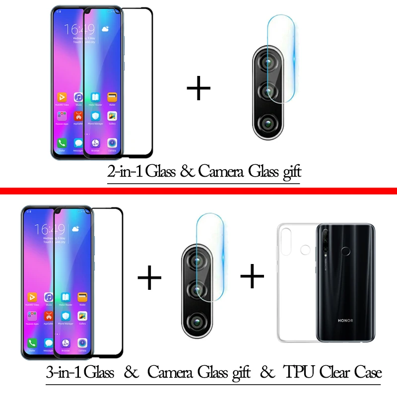 3-в-1 чехол+ Камера ззащитное стекло на хуавей хонор 10i Honor 10i 3D ззащитное стекло Honor 10 Lite экрана стекло huawei p20 lite полное покрытие стекло хонор 10i стекло honor 10i glass