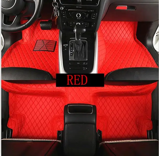 MSUEFKD пользовательские 3d ковры шикарная напольная коврики для Audi RS5 A1 A3 A4 A5 A6 A7 A8 S3 S4 S5 S6 S7 Q3 Q5 Q7 SQ5 R8 TT RS4 RS6 RS7 A4L A7L - Название цвета: Красный