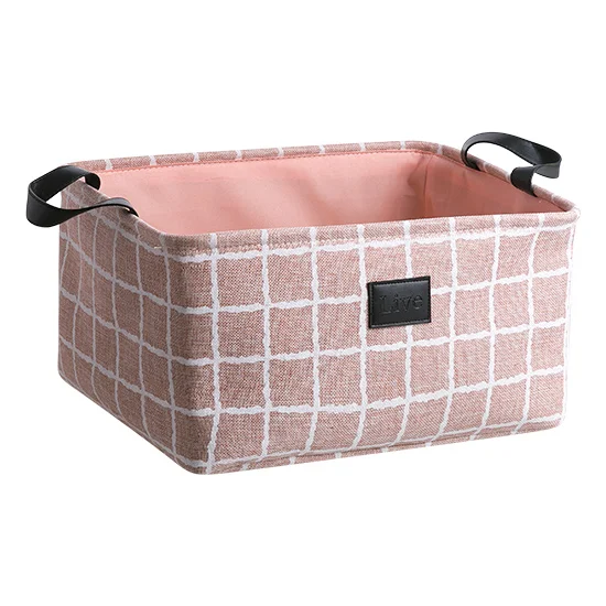 Cesta de almacenamiento de tela de lona cubo, caja de almacenamiento