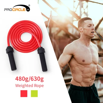 

Procircle Weighted Jump Rope Best for Boxing Weight Loss Fitness Training Strength Power Adjustable 2.8M Heavy Jump Rope