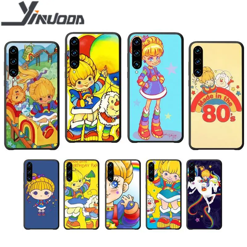 Yinuoda Rainbow Brite Мягкий ТПУ черный чехол coque для huawei honor 7A 8s 8x 9X 9 10 20s 20 lite V 30 PRO PLAY