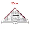 Règle triangulaire pour dessin, rapporteur, mesure, avec poignée, multifonction, article de papeterie, 14CM/20CM/30CM ► Photo 3/6