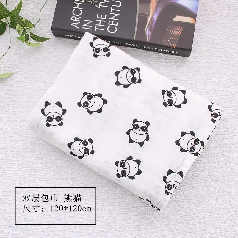 PANDA Aden Anais, многофункциональные конверты для новорожденных, одеяло, постельные принадлежности для младенцев, хлопковое Пеленальное муслиновое полотенце, детское одеяло - Цвет: PANDA