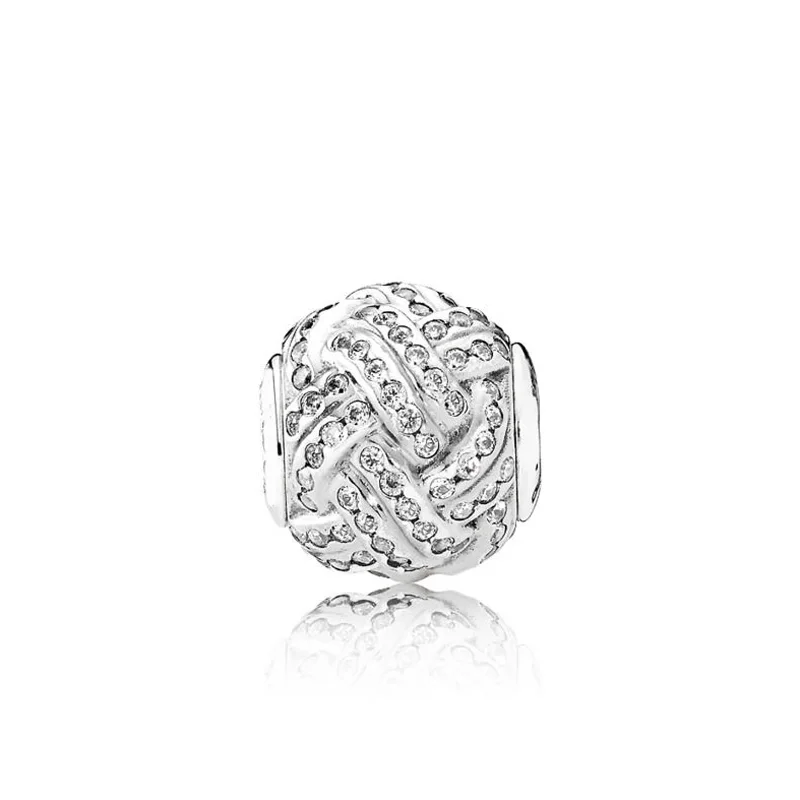 4 Дружба с кубическим цирконием Хрустальные Бусины Fit Pandora Essence коллекция браслет 925 пробы серебро Шарм ювелирные изделия - Цвет: 4