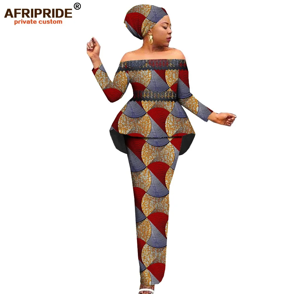 Костюм Afripride из 2 предметов с юбкой Африканским принтом для женщин топ вырезом