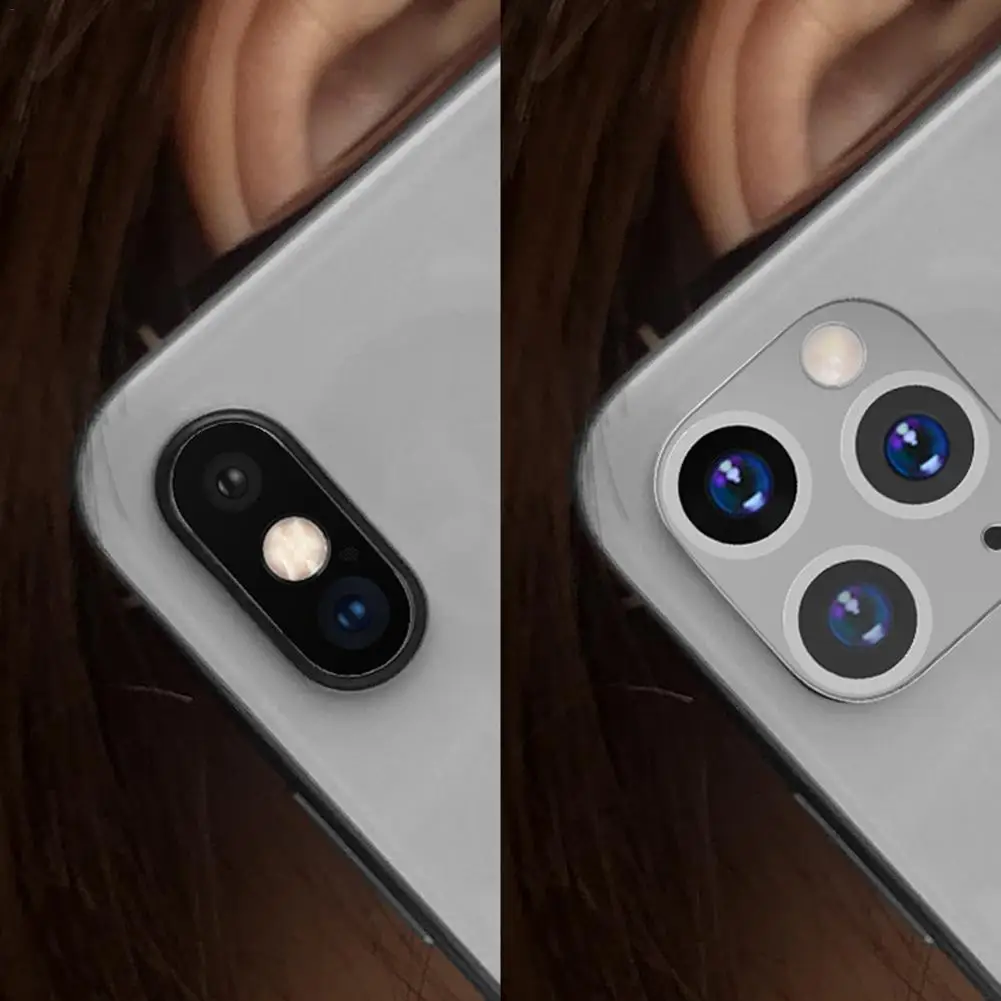Роскошные Металлические линзы для камеры, сменные секунды для iPhone 10, защитное кольцо для объектива, защитные наклейки для камеры для iPhone X XS MAX