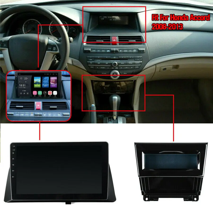 10,1 дюймов для Honda Accord 2008-2013 Android 9,1 Автомобильный мультимедийный MP5 плеер gps-навигация, радио, стерео 2+ 32G