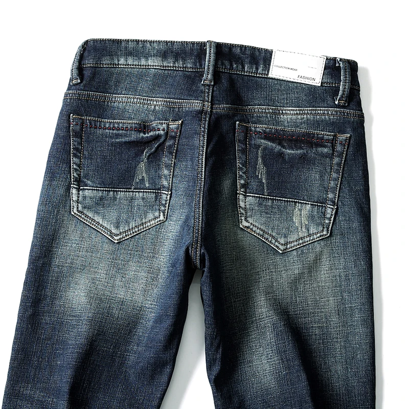 Billige 2019 Winter Warme Jeans Männer Verdicken Denim Elastische Slim Fit Blau Jean Hosen Wärme Isolierte Plus Fleece Hohe Qualität Berühmte marke