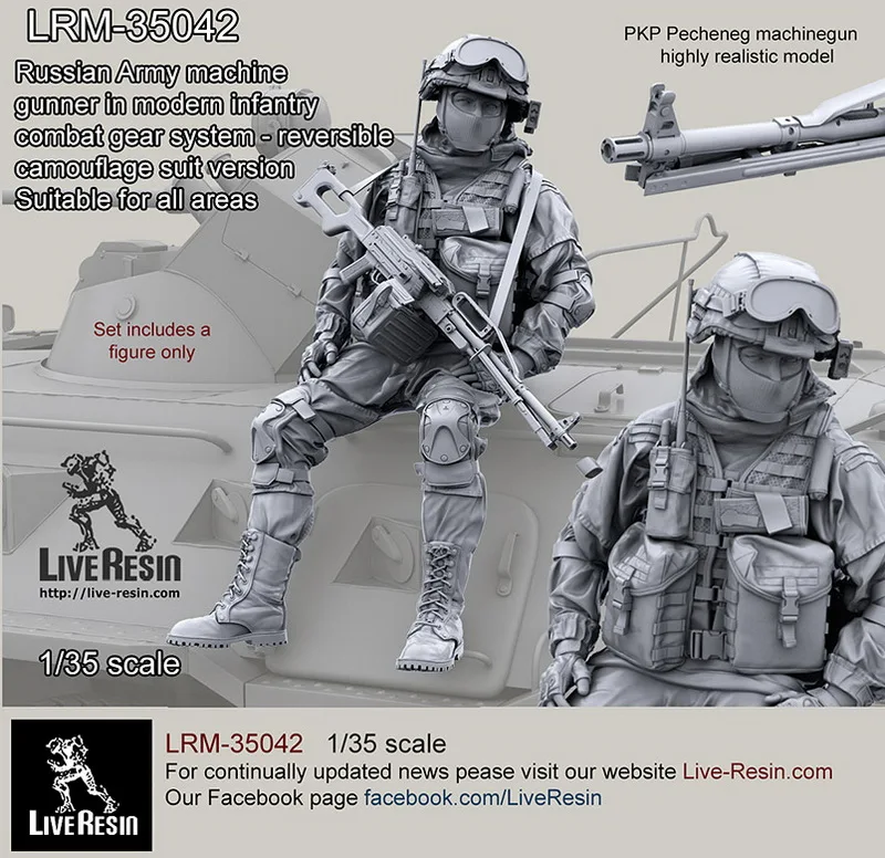 ライブ樹脂 Lrm 1 35 ロシア軍で Machinegunner 現代歩兵戦闘ギアシステム セット 4 Model Building Kits Aliexpress