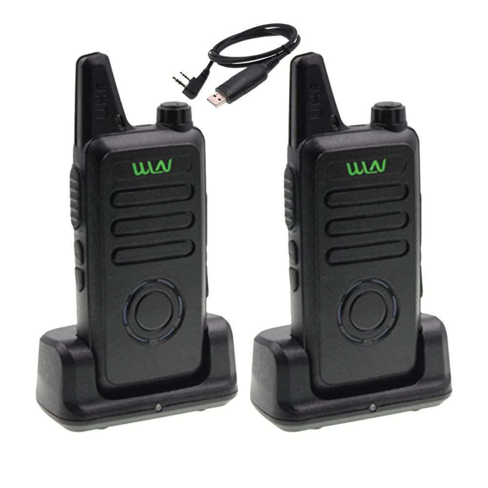 1 cable 2 chargers 2 шт. WLN KD-C1 Plus мини рация UHF 400-470 МГц с 16 каналов двухстороннее радио FM трансивер KD-C1plus - Цвет: 1 cable 2 chargers