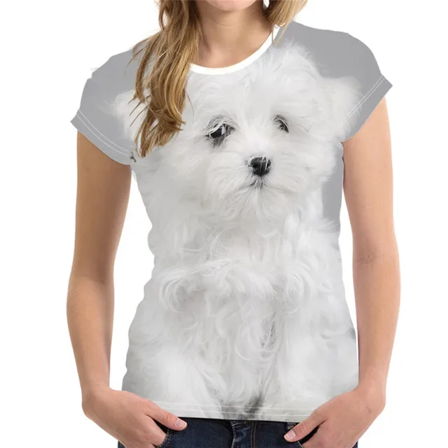 Fashion Lovely Dog 3D Print Women Ladies Girls T-Shirt Animal Harajuku Round Neck Short Sleeve Unisex Summer Tops & Tees XXS-6XL graphic tees