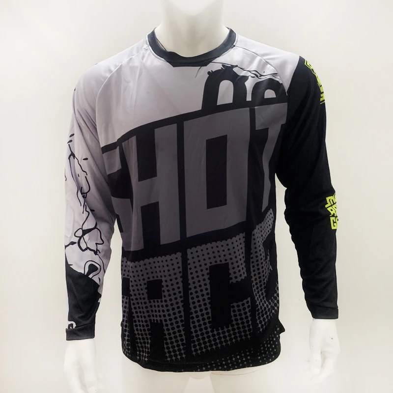 Для мужчин мотоциклетные мотокросса футболка MTB DH MX Велосипедный Спорт Велоспорт велосипед Горные Джерси с длинными рукавами футболки быстросохнущая