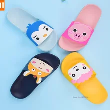 Детские тапочки с героями мультфильмов Xiaomi экологическая защитная кожа удобные нескользящие Вьетнамки для мальчиков и девочек летняя пляжная обувь для плавания