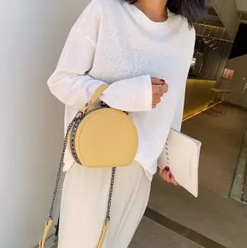 

2019 New fashion slant round single-shoulder handbagAAA186