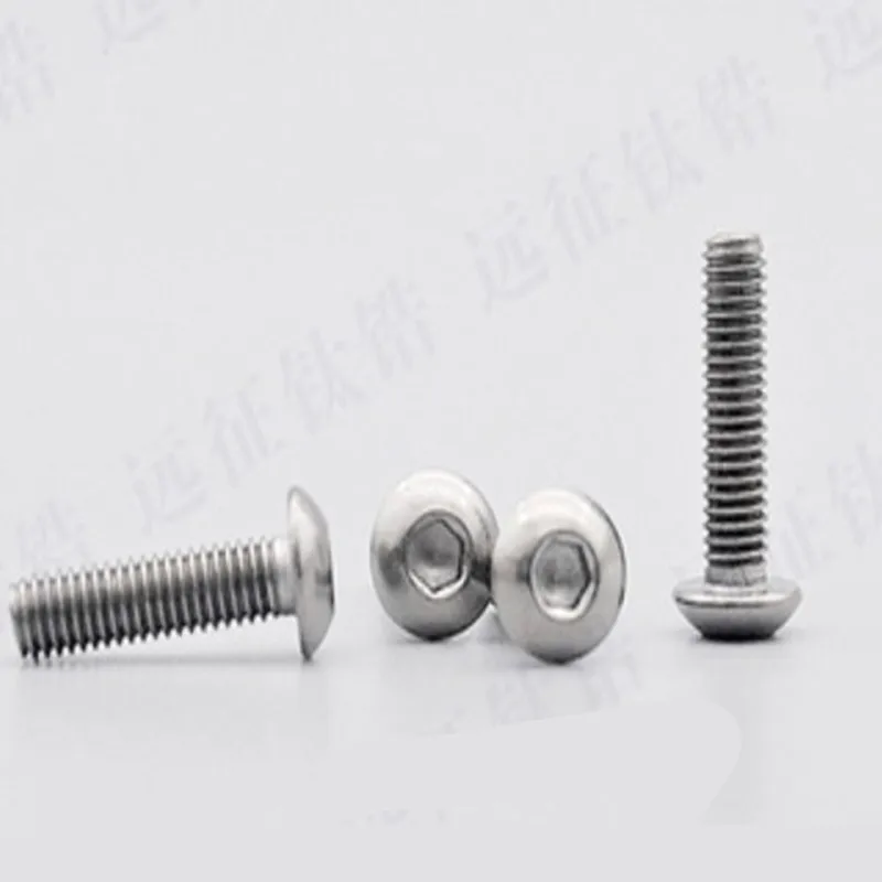 5pcs-10pcs iso7380 m2 m2.5 m3 m4 m5 m6 TA2 티타늄 육각 소켓 단추 머리 나사 볼트