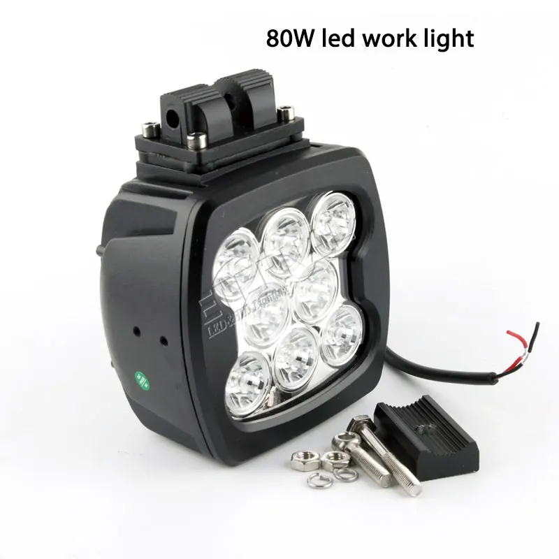 Бесплатная доставка 1 шт. 80 Вт светодиодный рабочий светильник 24 В супер Точечный