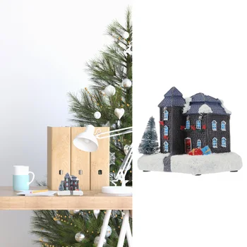 

1pc Chic Resin Crafted Festive Delicate Cute Mini House for Kids Shop Decor Home