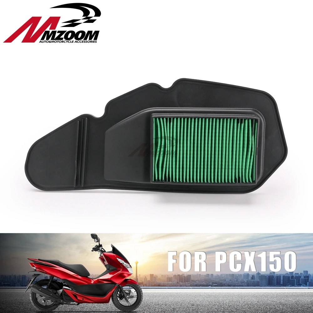 

Free Shipping Green Motorcycle Air Intake Filter Air Element Cleaner For HONDA PCX150 PCX125 PCX 125 150 X3 2013 2014 2015